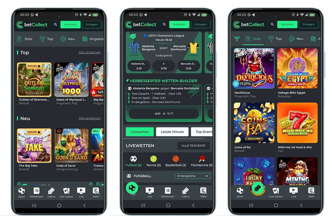 BetCollect Casino Mobile